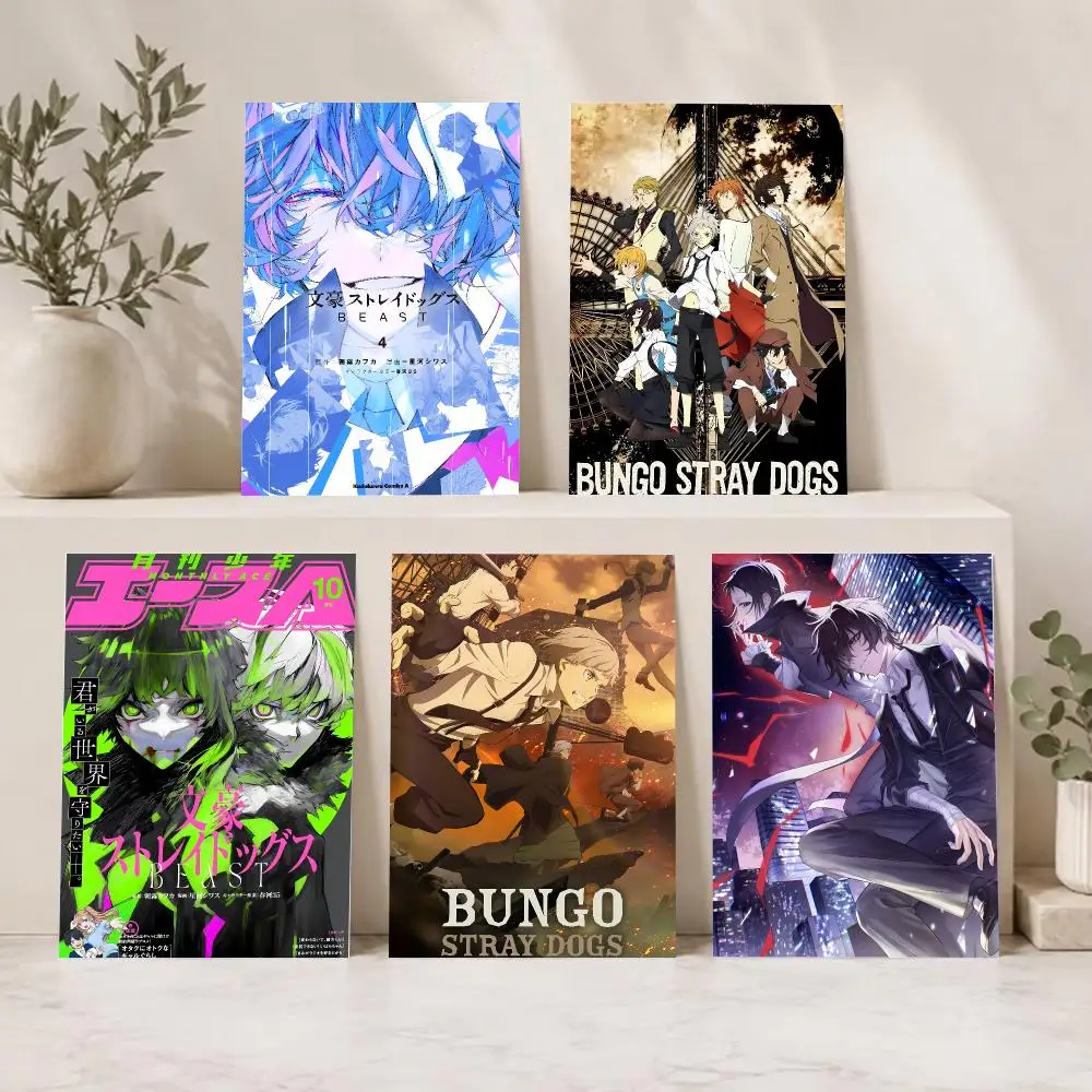 Dark Dramatic Manga B-Bungo Stray Dogs Beast Poster Series HD Wall Living Room Home Decor Gift