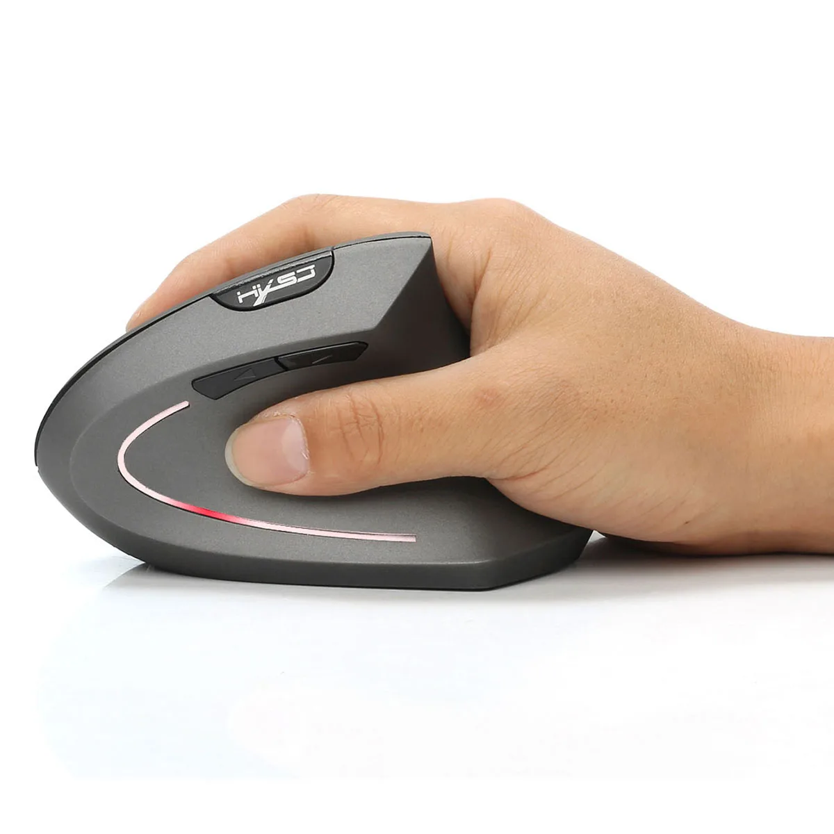 HXSJ wireless ergonomic vertical mouse 2400 with adjustable movement speed of 2.4G photoelectric mouse suitable for home