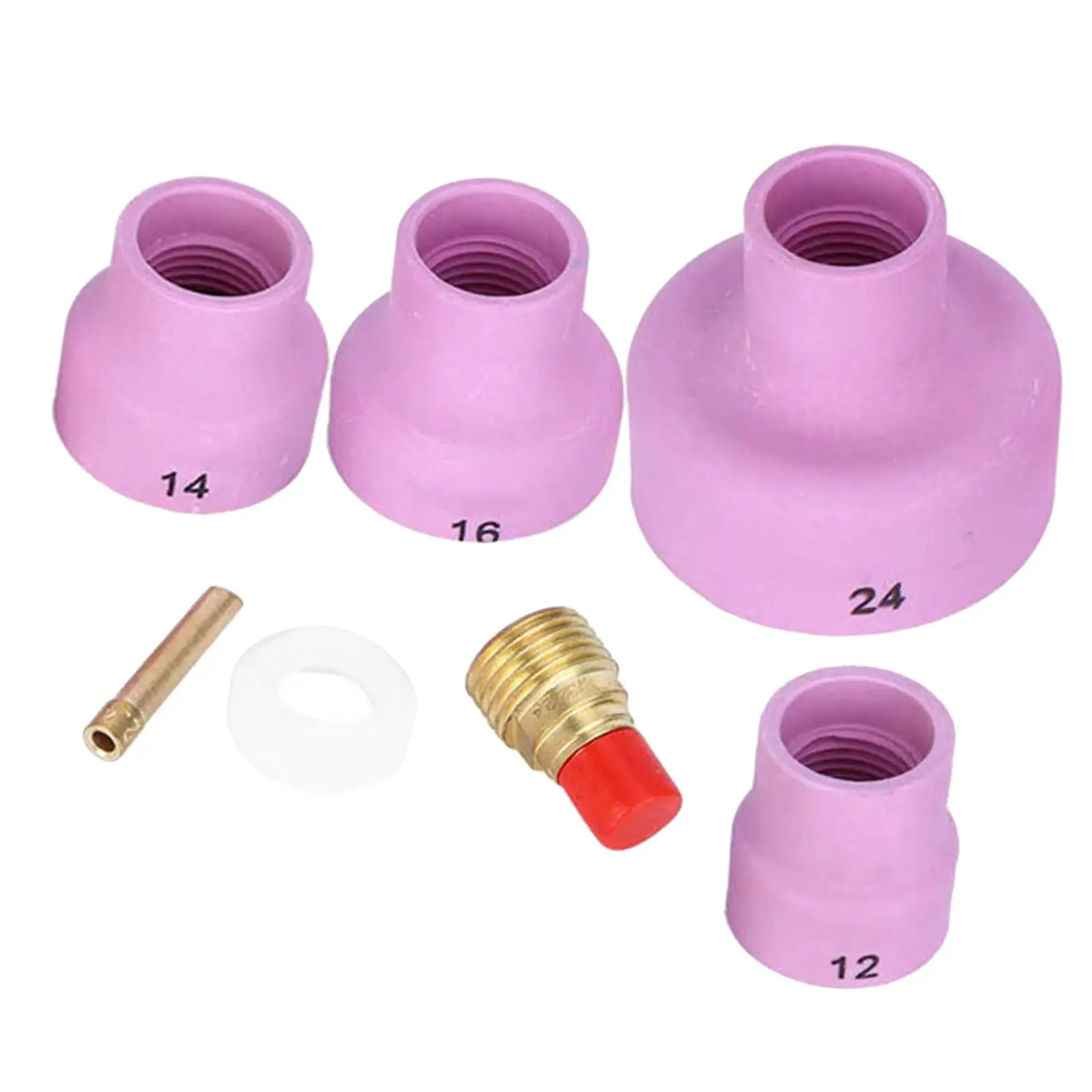 

7 Welding Cups Argon Tool Weldings Torch Nozzle Set for WP 9/20/25
