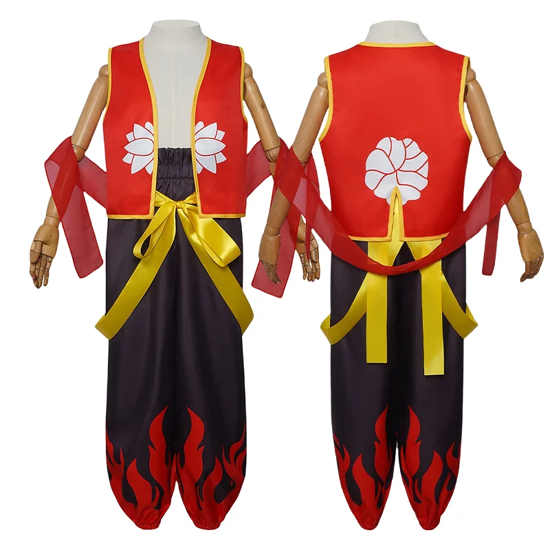2025 New Anime Nezha Legend of Demon Child Cosplay Costume Kids Halloween Carnival Party Anime Full Set Outfit
