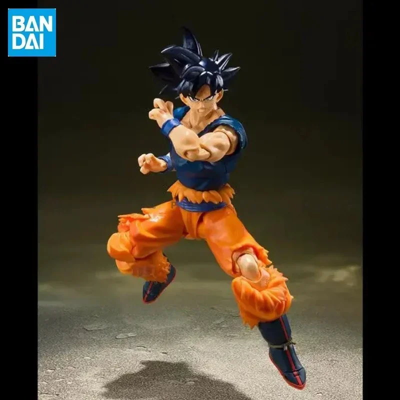 In Stock Original SHF 100% Bandai Dragon Ball Son Goku Ultra Instinct Sign Action Figure Animation Toy Gift Model Hobby