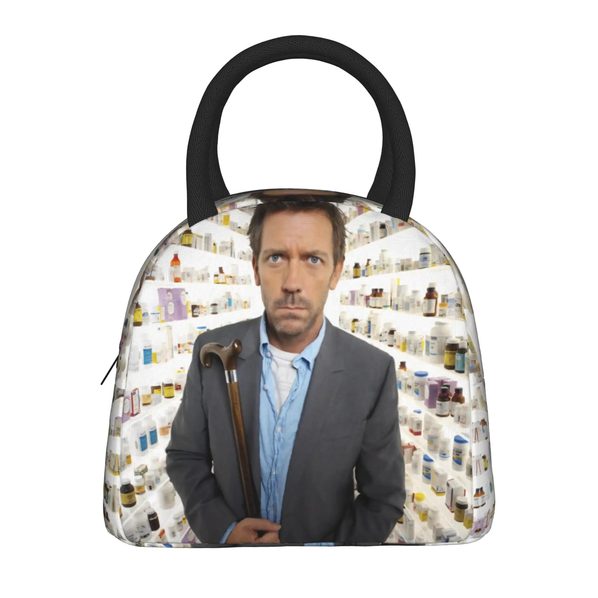 MD Dr Gregory House Accessories Insulated Lunch Bags For Picnic TV Show Storage Food Boxes Reusable Thermal Cooler Lunch Boxes