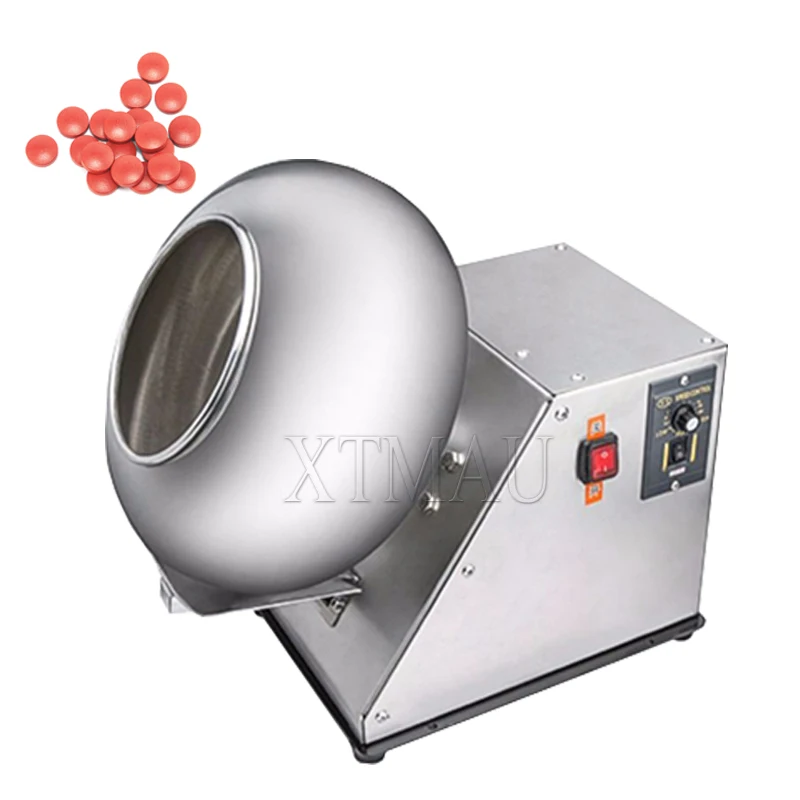 Electric Commercial Peanut Sugar Coating Machine Stainless Steel Chocolate Coater Rounding Pills Film Coating Polishing Machine