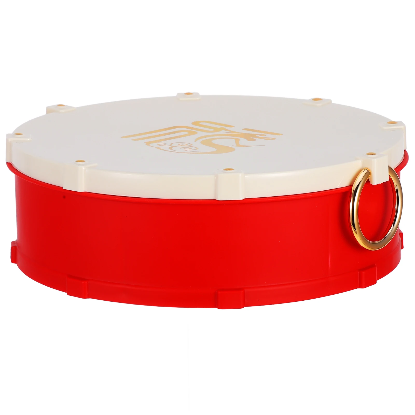 

Golden Drum Design Candy Dish Snack Container with Lid Vintage Reusable Appetizer Serving Tray with Compartments Cute for Home