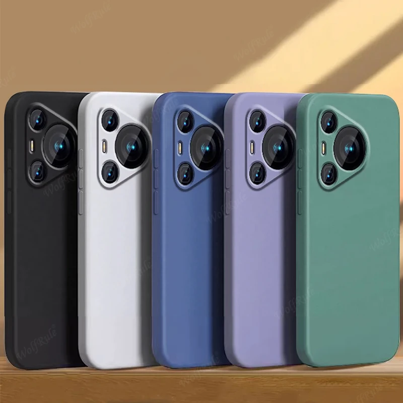 

For Huawei Pura 70 Case For Huawei Pura 70 Capas New Bumper Back Shockproof Liquid Silicone TPU Soft Cover Huawei Pura 70 Fundas
