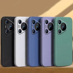 For Huawei Pura 70 Case For Huawei Pura 70 Capas New Bumper Back Shockproof Liquid Silicone TPU Soft Cover Huawei Pura 70 Fundas