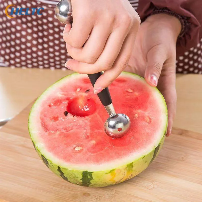 1/4pcs X Fruit Scoop Stainless Steel Double Ended Headed Fruit Icecream Ball Spoon Diameter Melon Baller Fruit Vegetable Tools