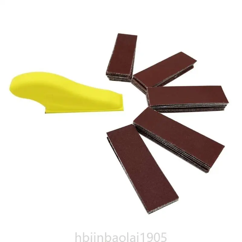 

E74E 160Pcs Detail Dry Sandpaper for Micro Sander Detail Handle Sanding Tool Tight Narrow Space Polishing for Woodwork