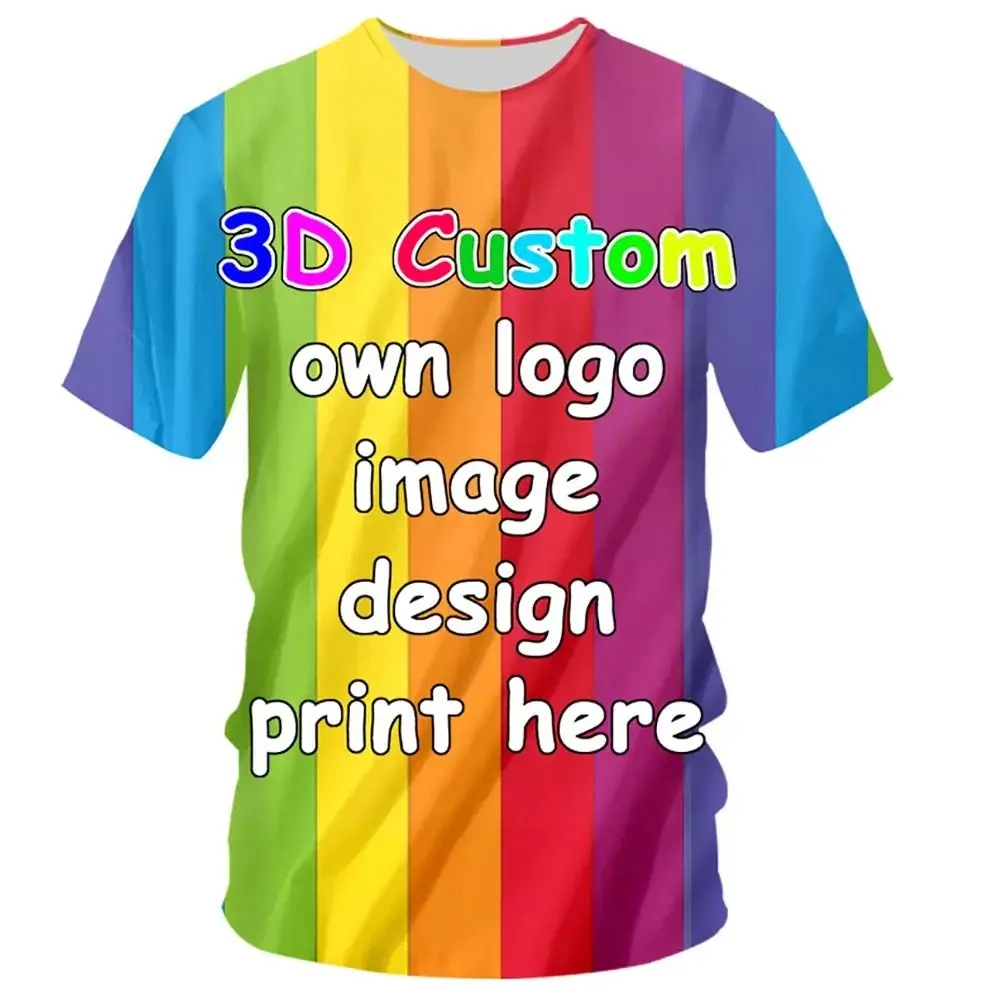 

Customized 3D Full Body Picture Printed T-shirt Women's Fashion Harajuku Short-sleeved Top Adult Children Quick-drying T-shirt