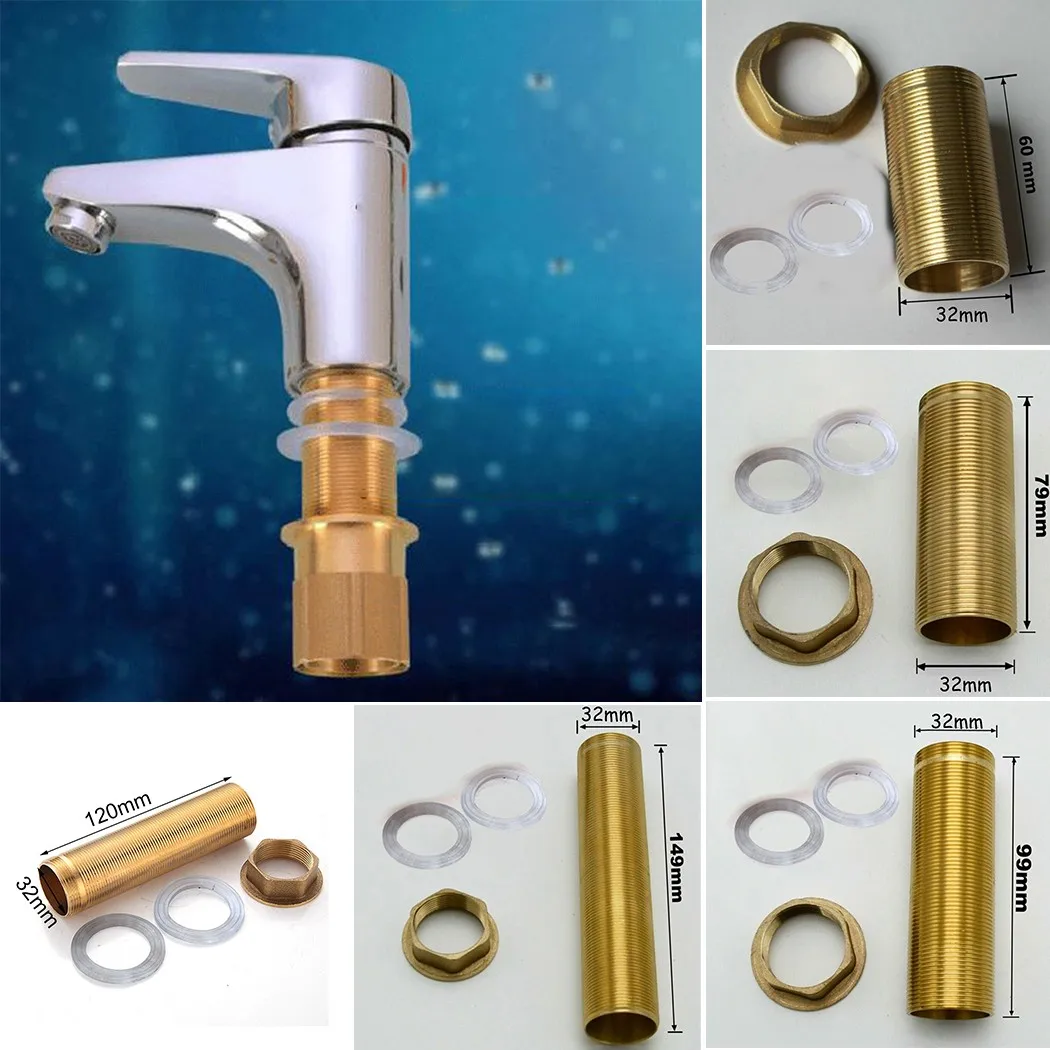 Peças de instalação de porca de latão roscada, Kitchen Basin Mixer Tap Repair Fitting Kit, Materiais para desempenho duradouro