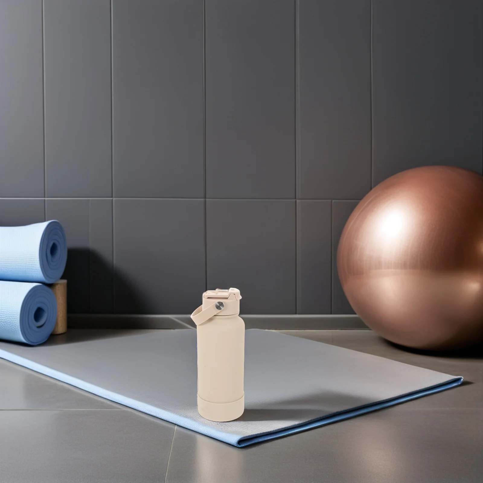 

Изолированная чашка из нержавеющей стали для улицы, 500 мл, большая емкость, легкая портативная спортивная бутылка для воды, противоскользящая для путешествий