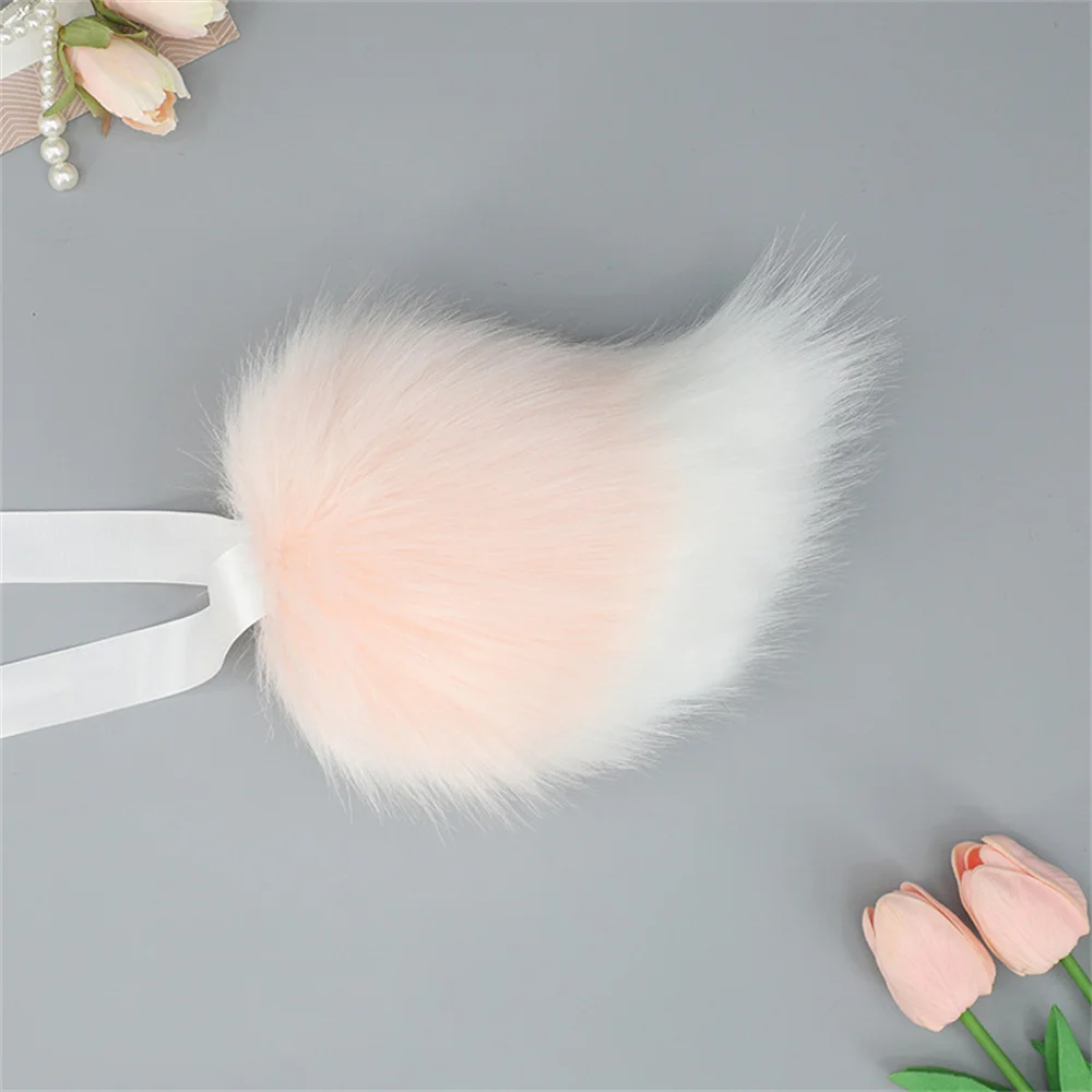 7 Colors Kawaii Rabbit Tail Plush Fursuit Pink Anime Tails Cosplay Costume Props Lolita Bunny Tail for Party Role Play JK Girl