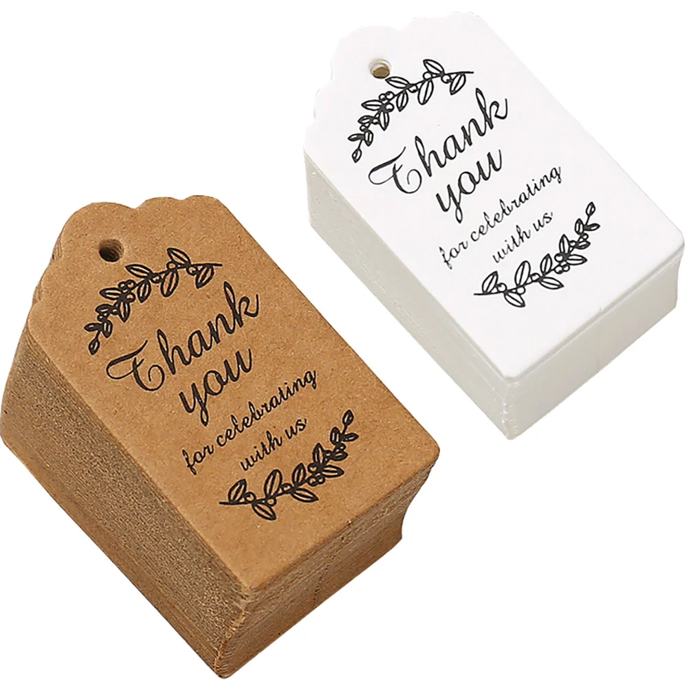 

200 Pcs Thank You Tags for Favors Label Gifts Themed Labels Wedding Paper Card Bride