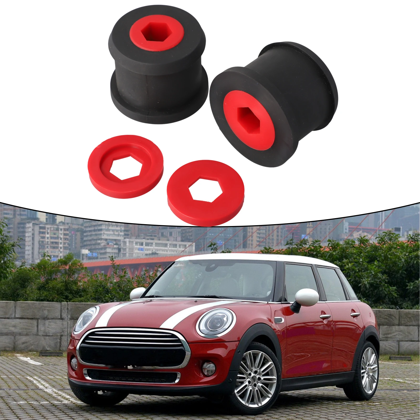 

2 шт. для Mini для Cooper R50, R52, R53, R55, R56, R57, R59, передние задние втулки WISHBONE, гладкие стильные детали шасси