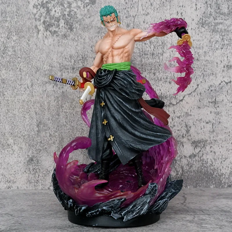 Nuevas figuras de Anime de una pieza de 30cm, figura de acción de Roronoa Zoro, estatua de Pvc de doble cabeza, decoración, modelo coleccionable, juguete para regalo