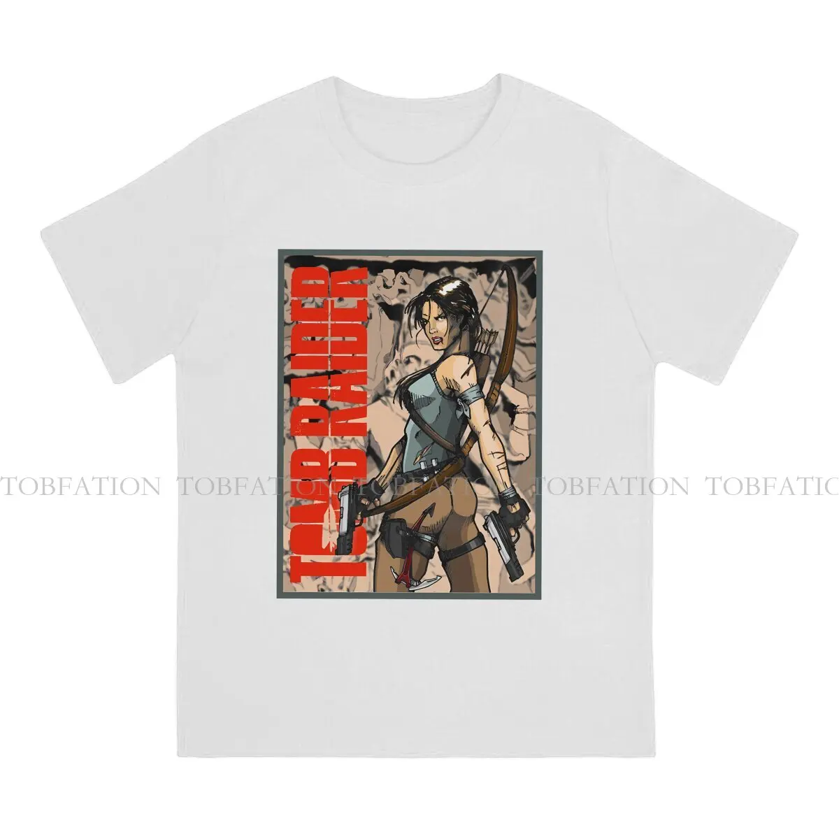 Tomb Raider Action Adventure Games Pure Cotton TShirt Lara Croft Basic T Shirt Homme Men Clothes Printing