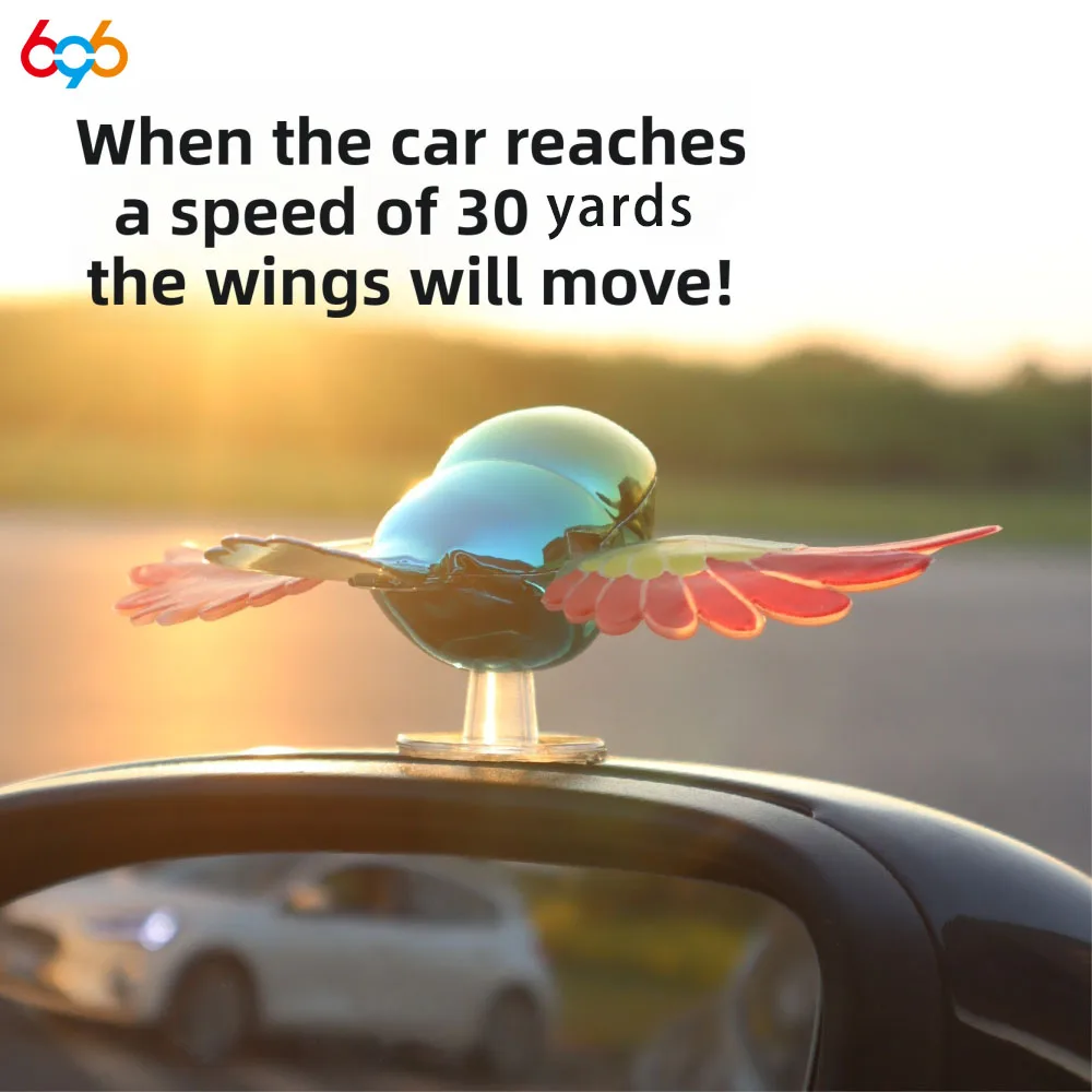 New Accompanying Birds With Movable Wings Cars Motorcycles Electric Bikes Decorations Decompression Toys Helmets Ornaments