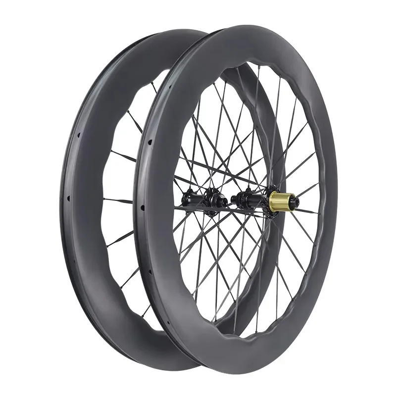 

Prox Ultra Lightweight Carbon Fiber Rim Wheelset Full Spoke with Disc Brake System C67DB Undulating Rim