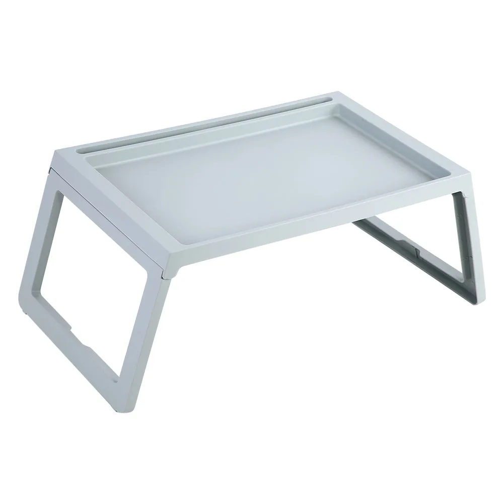 

Foldable Desk Breakfast Bed Table Computer Laptop Holder Portable Serving Tray Blue