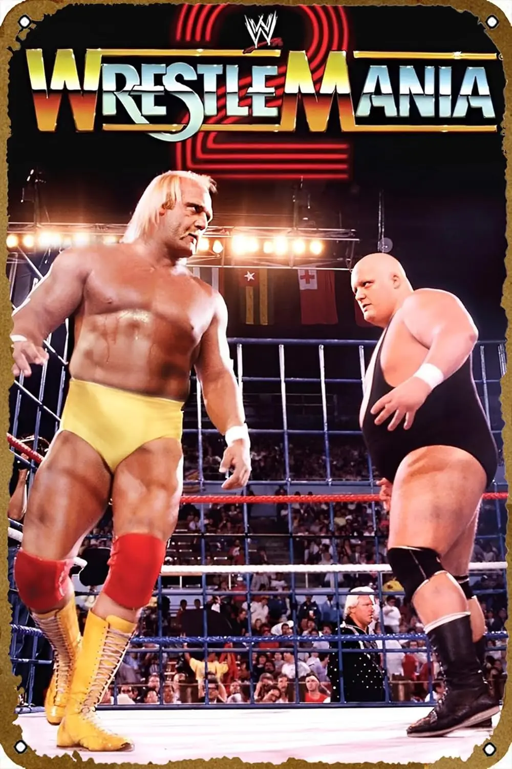 WrestleMania II (1986) Metal Tin Sign Movie Poster Art Wall Decor