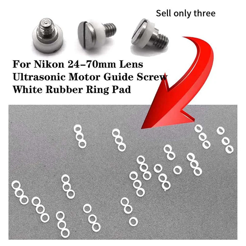 3 قطعة المسمار الأبيض طوقا برميل الدائري لنيكون 24-70 مللي متر F2.8 عدسة إصلاح استبدال أجزاء
