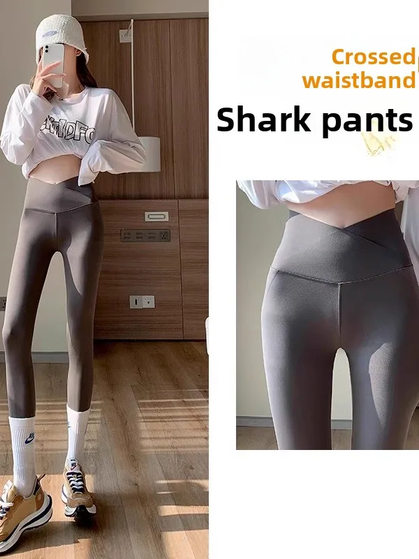 

Женские сексуальные леггинсы для йоги с перекрестным поясом, утягивающие живот и подтягивающие бедра, для бега и фитнеса, длинные спортивные брюки