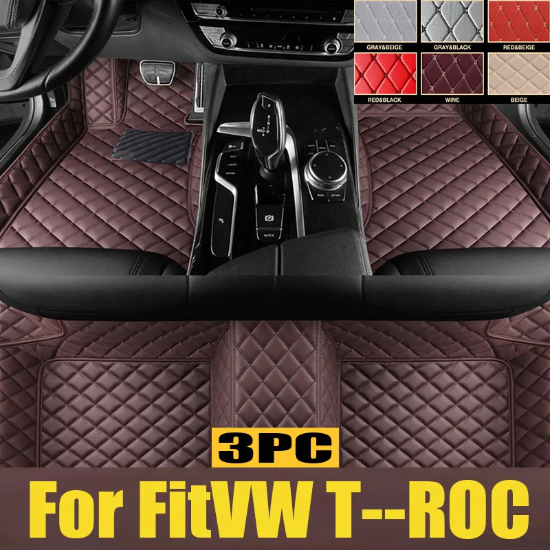 

Fit for VW T--ROC 2018-2023 2024 TPE 3D Car Floor Mats Cargo Liner Trunk Backrest Pad Left Hand Drive