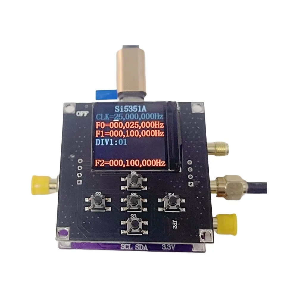 For Complex Projects SI5351A Clock Module Phase Adjustment Board 2.5kHz To 200MHz Range V1 And V2 Modes Support