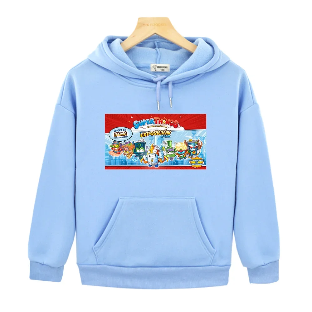 Super Zings SuperZings Cute Hoodies Sudaderas Boys and Girls Cartoon Sweatshirts for Autumn Winter Fleece Warm Pullover Children