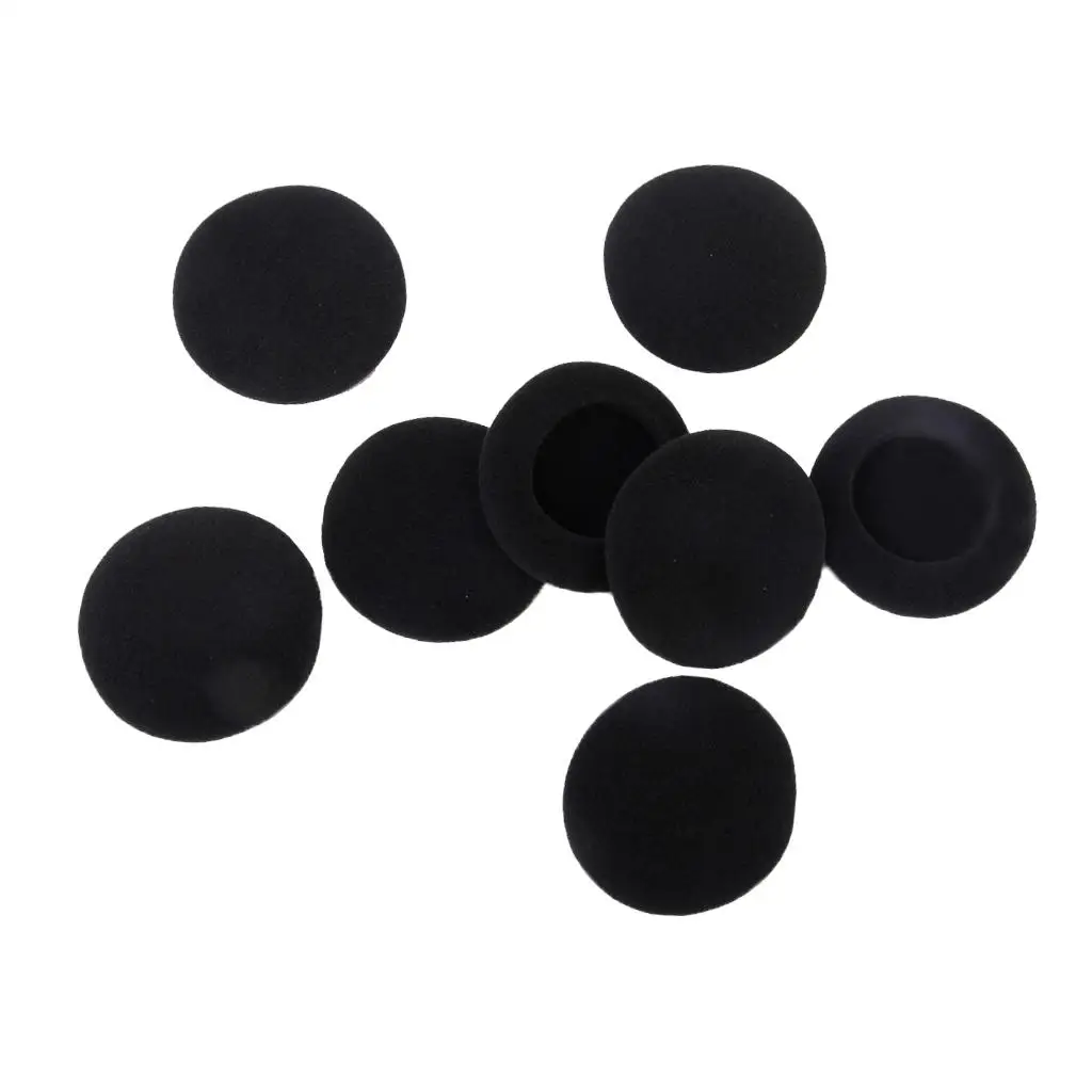 8 pieces Black 65mm Earpads Ear Cushions Replacement Soft Foam Earpads Ear Cups