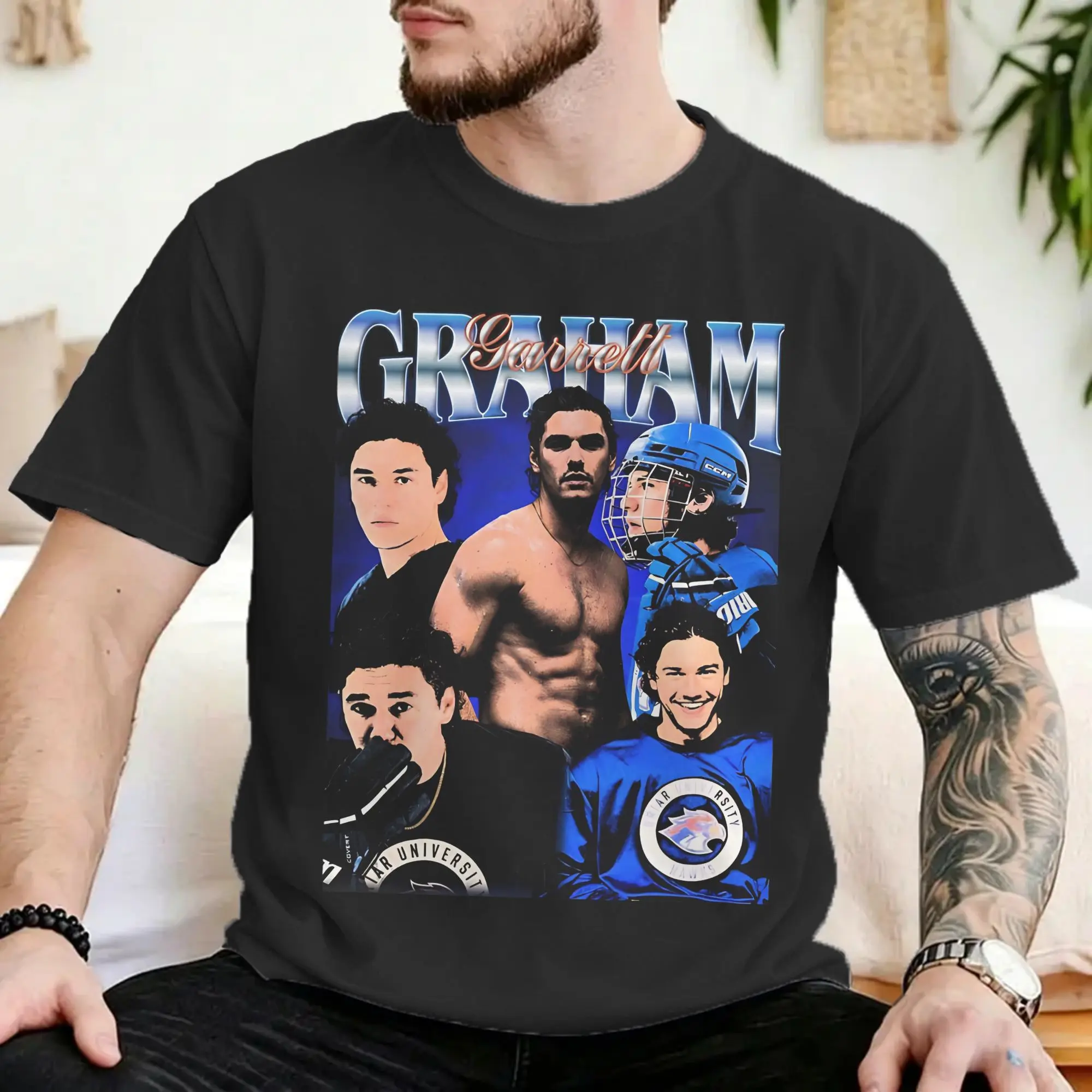 Men Women Garrett Graham Off Campus T Shirts  Pure Cotton Tops Novelty Short Sleeve Round Neck Tee Shirt Adult T-Shirt
