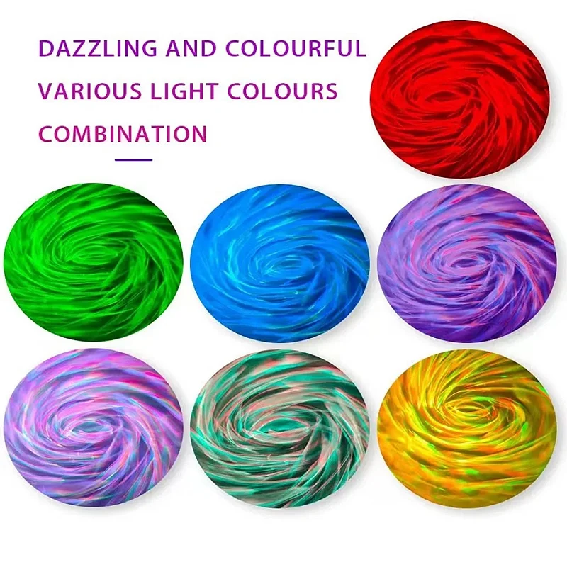 أضواء جهاز عرض (بروجكتور) ليد مزامنة الموسيقى عن بعد غالاكسي دوامة ديناميكية ضوء الليل USB RGB الضوء المحيط لغرفة الحفلات ديكو هدية للأطفال #3