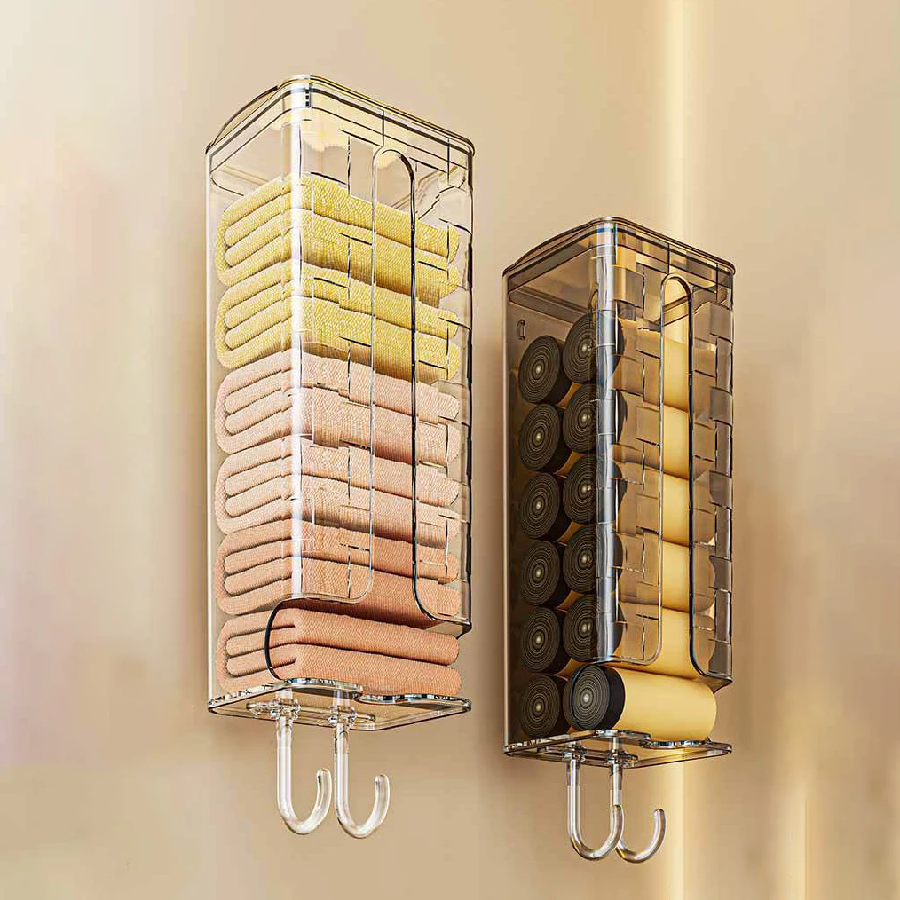1pc pull-out lidded underwear and sock organizer, wall-mounted trash bag, bra, etc. organizer
