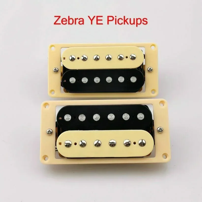 Electric Guitar Pickups Humbucker Set 4C Zebra/Black with Wiring Harness Guitar Hardware Accessories