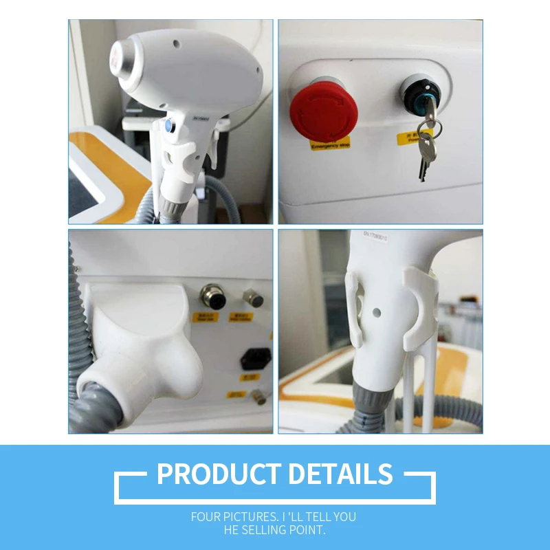 المحمولة المهنية 1200 واط الجليد ديود إزالة الشعر 808nm آلة تجديد الجلد رفع OPT آلة تبييض البشرة