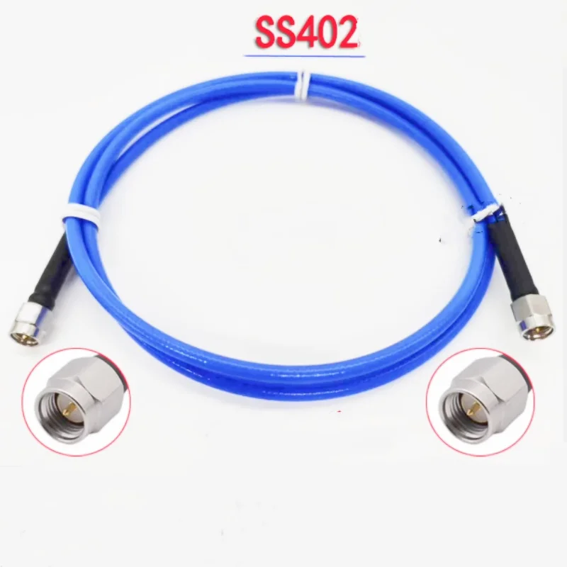 SS402 Cable SMA Male to SMA Male Test Line High Frequency Stable Phase Cable 18GHz  Low Standing Wave Stainless Steel Connector