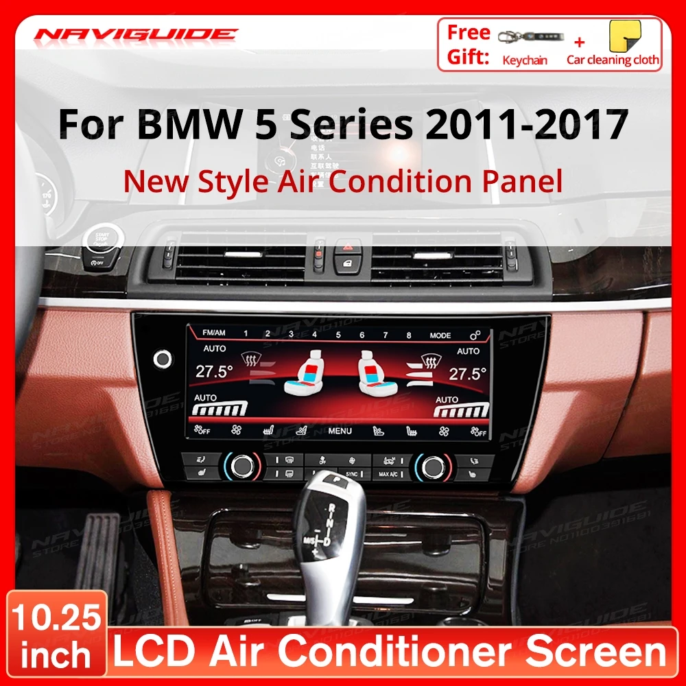 10.25 inch Air Conditioning Climate Control Screen For BMW 5 Series 2011-2017 AC Panel Touch Board LCD Digital