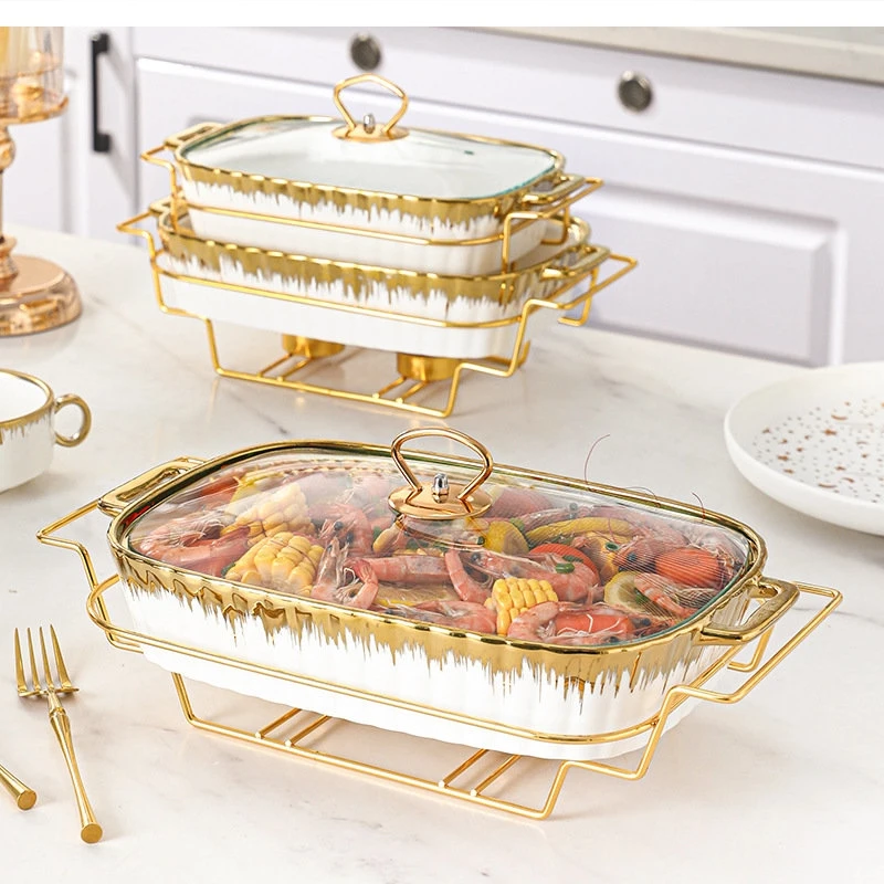 

Супница с крышкой в европейском стиле, бытовая бинауральная запеканка, свеча, керамическая сухая