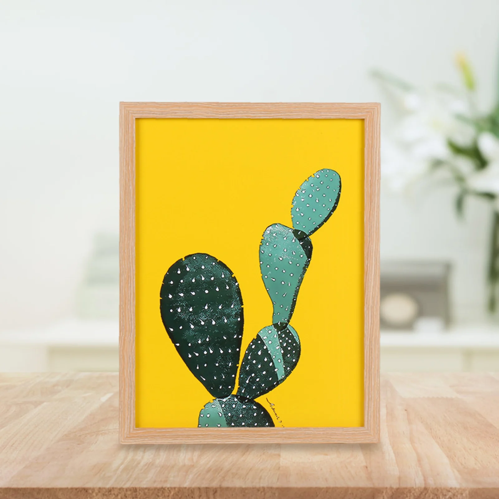 A4 Picture Stand Picture Frames Geometric Picture Frame Desk Vertical Frame for Wall Mounting or Table Top Display