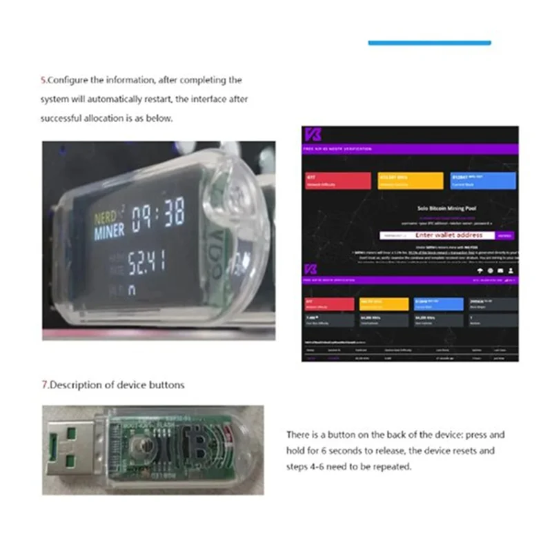 New!!3Pcs Lucky Miner V3 Btc Miner Silent Miner Machine Usb Mining Machine LV03 74KH/S Mini Asic Mining Home Miner Machine