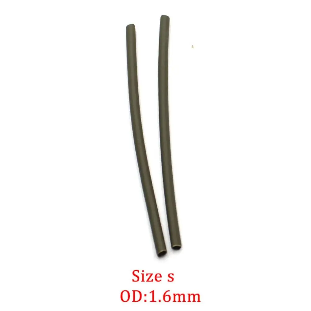 

50PCS 1.6mm/2.6mm/3.6mm Rig Tube Rubber Anti Entanglement Fishing Heat Shrink Tube Matte Portable Fishing Hook Line Sleeves