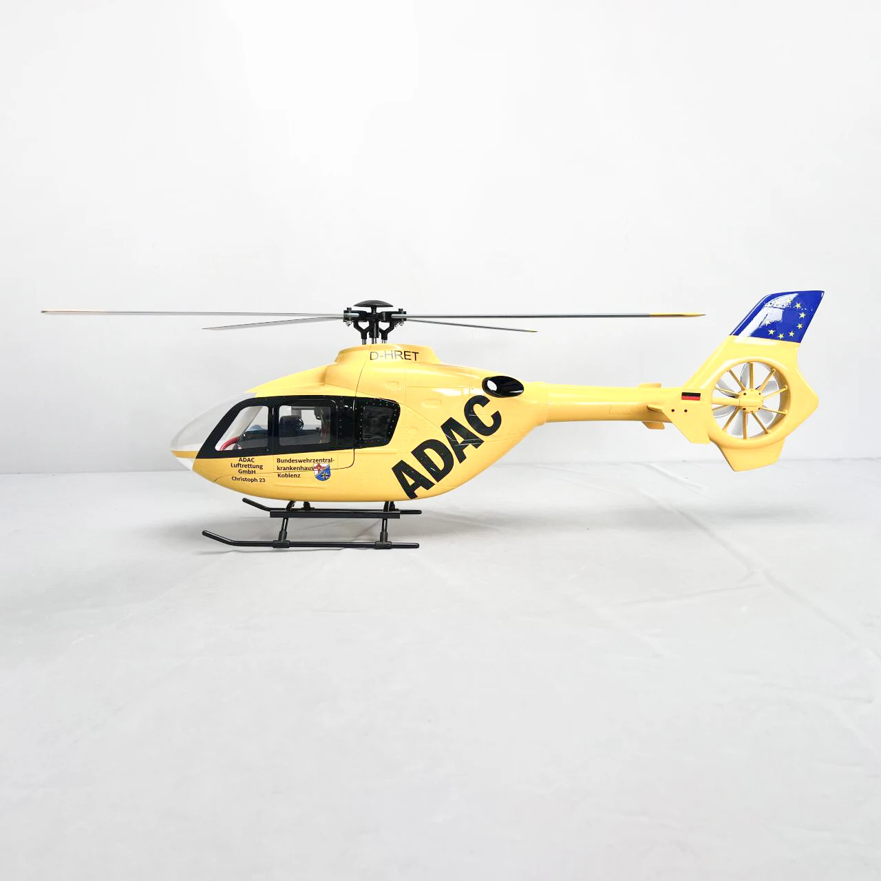 Roban RC Modellhubschrauber RTF EC135 450Größe Gelb Rot/Blau Schwanz RC 4 Flügel X2 Modell