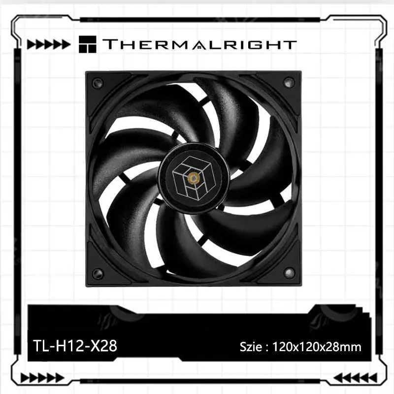 Thermalright TL-H12-X28 PC Cooling Fan,120x120x28mm/ 28mm Thickness,High Performance Case Cooling Fan