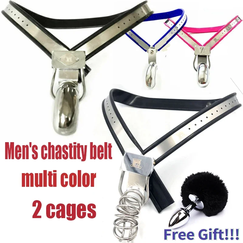 

Lockable Metal Male Chastity Belt Cage Plug Stainless Steel Chastity Device Penis Restraint Slave BDSM Bondage Sex Toys Men