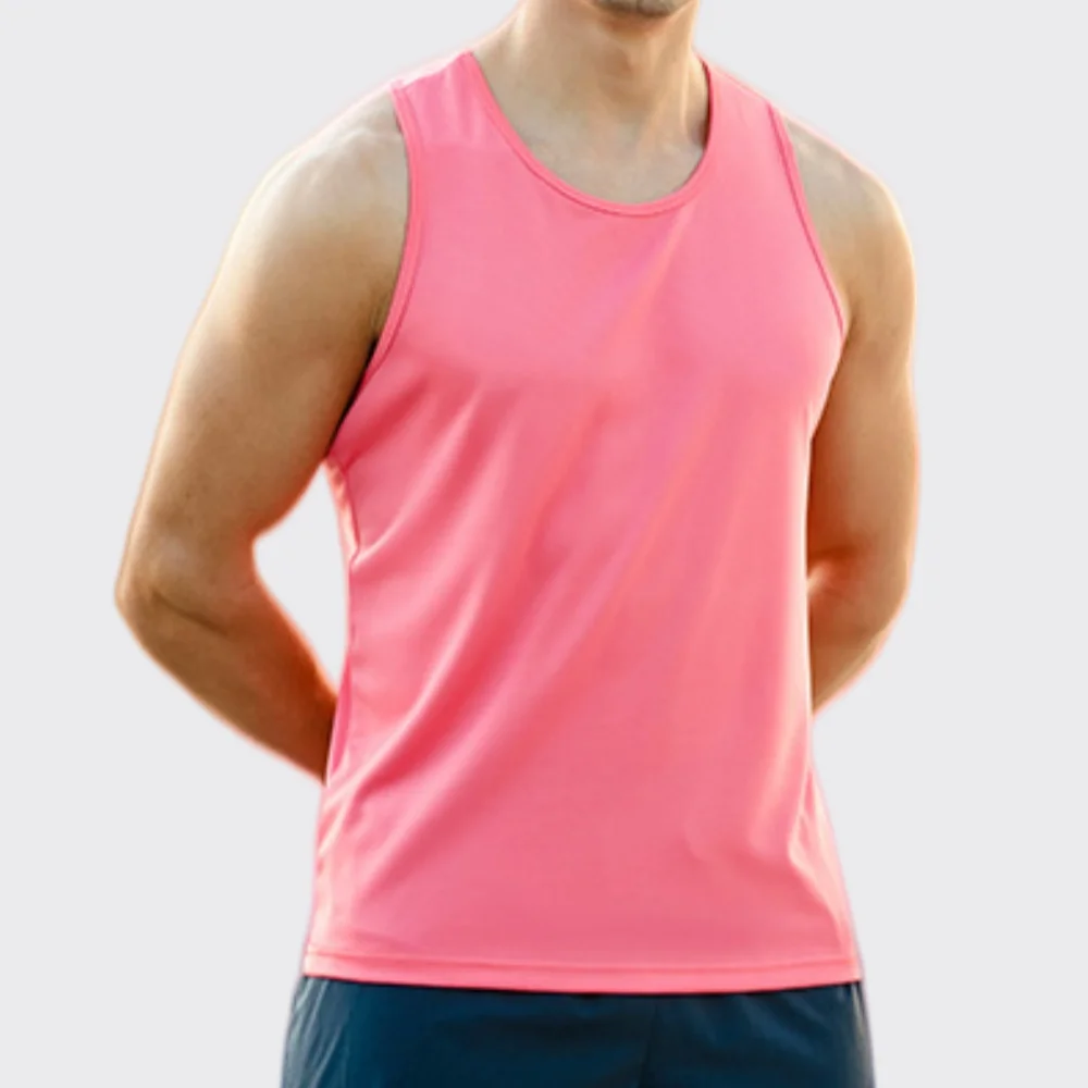 Summer Running Vest Men's Sports Gym Tank Top Quick Dry Training Sleeveless Shirt Workout Fitness Man Fitness Bodybuilding Vest