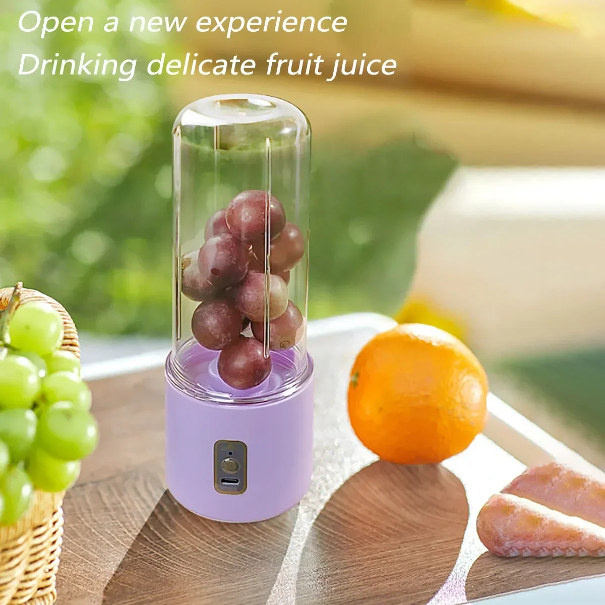 Tragbarer USB-Entsafterbecher, multifunktional, wiederaufladbar, für Gemüse, Fruchtsaft und Milchshakes, ideal für den Heim- und Sommergebrauch