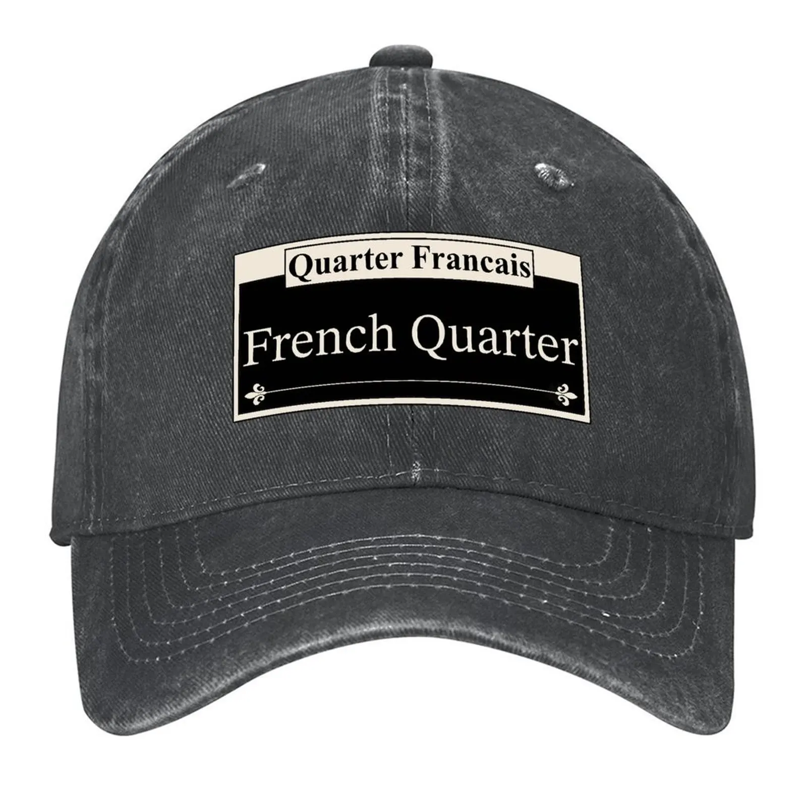 

French Quarter Sign Baseball Cap summer hat Funny hats black Snapback Cap Man Women's