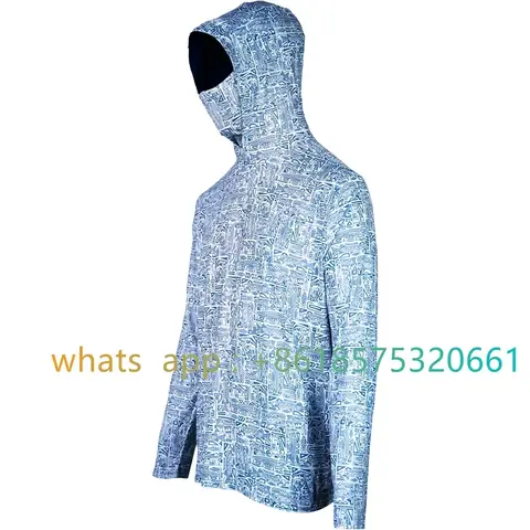 Felpa con Cappuccio GOOGAN SQUAD per Uomo con Maschera, Manica Lunga, Abbigliamento da Pesca ad Asciugatura Rapida e Protezione Solare