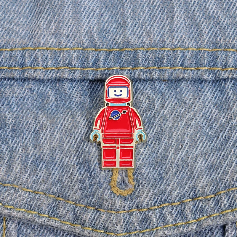 Retro Gaming Expo - Retro Red Lego Spaceman Astronaut Enamel