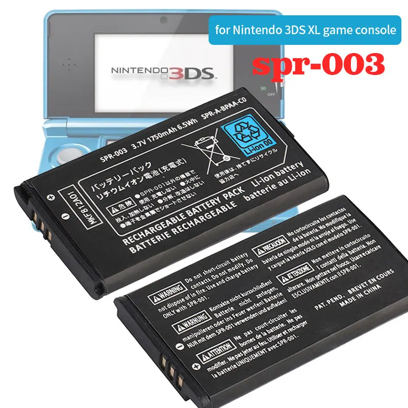 

Spr 003 Battery for Nintendo 3ds Xl 3dsxl Gaming Console Spr-003 Replacement Built-in Rechargeable Batteries 1750mAh